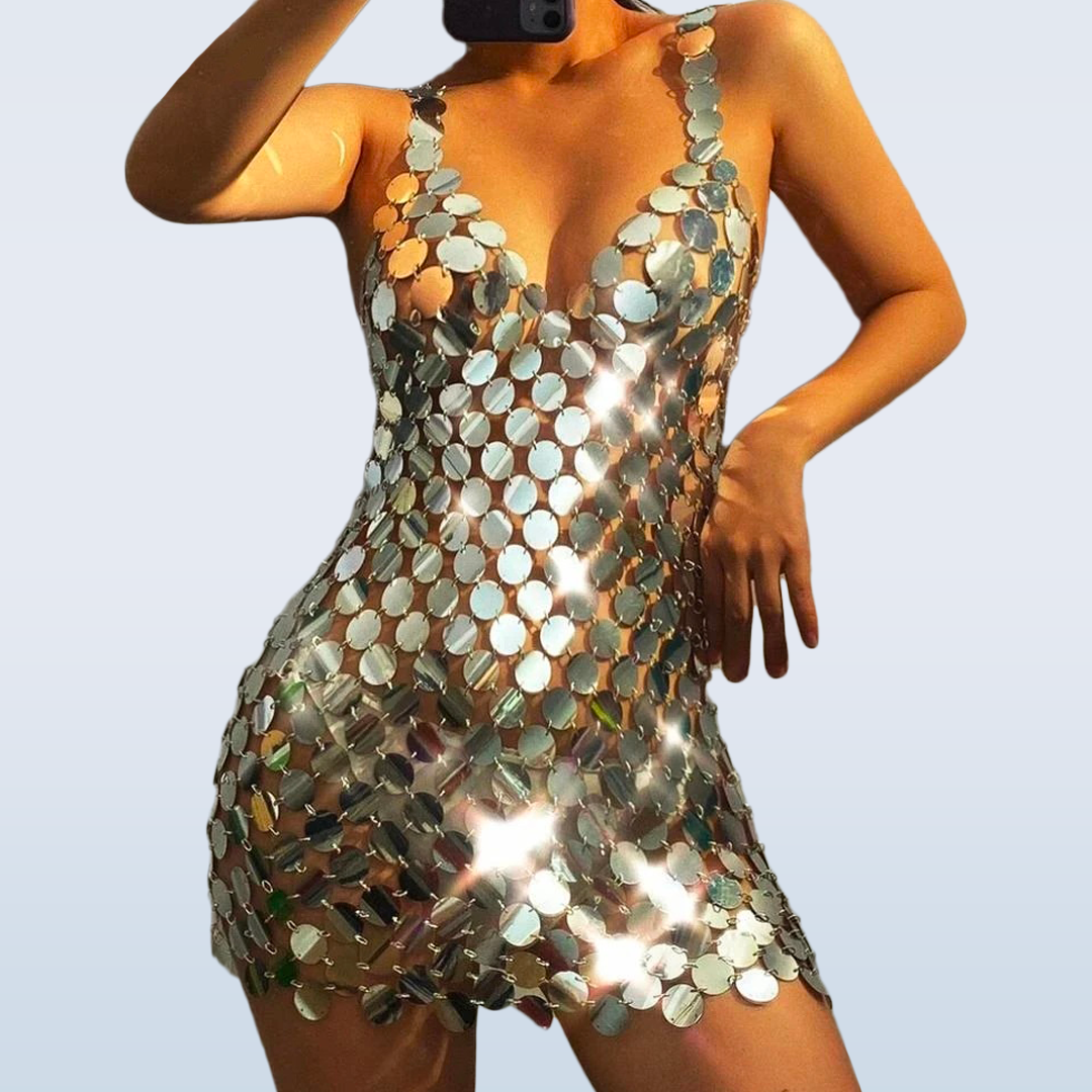 Mirror-Mosaic-Mini-Dress