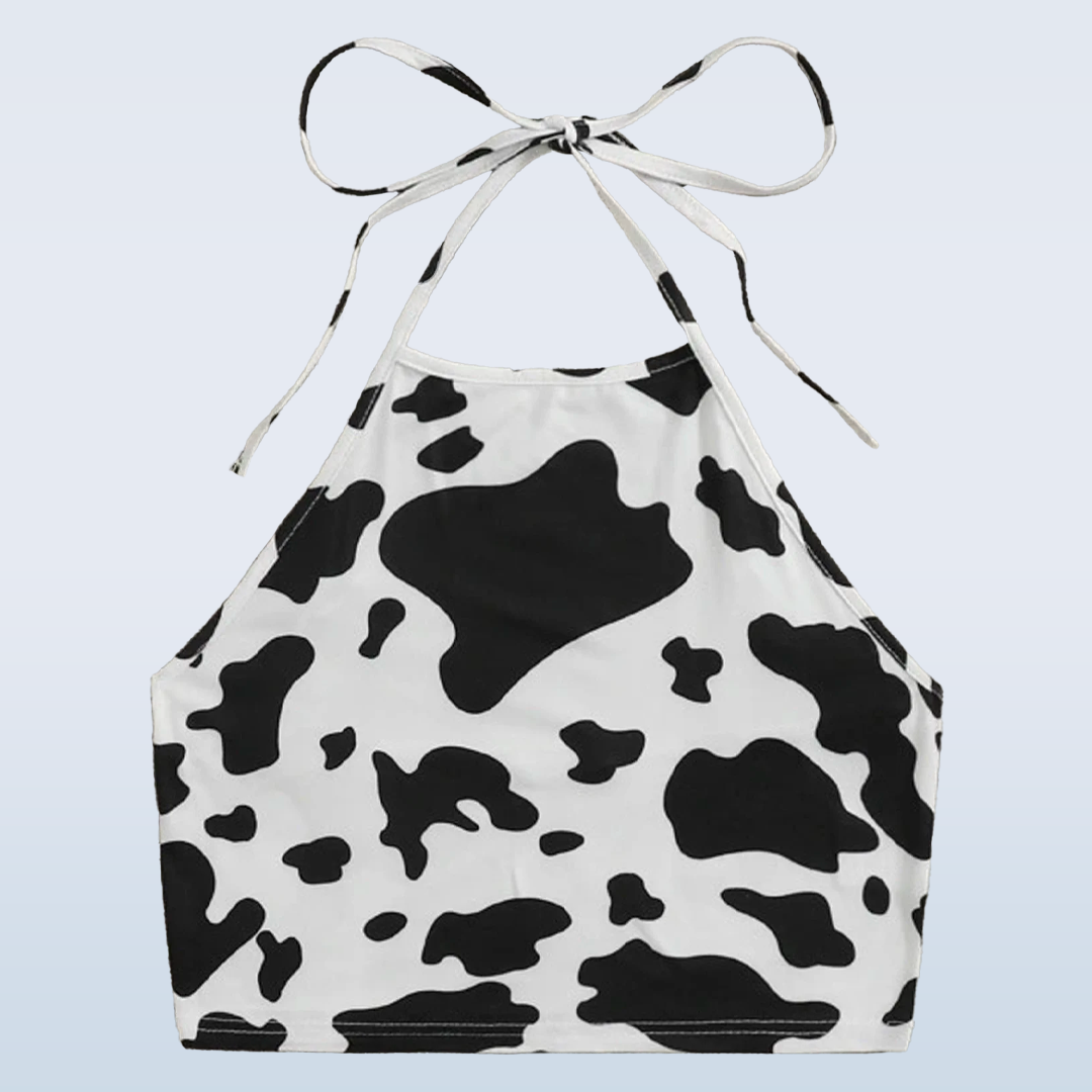 Chic-Cow-Print-Halter-Top