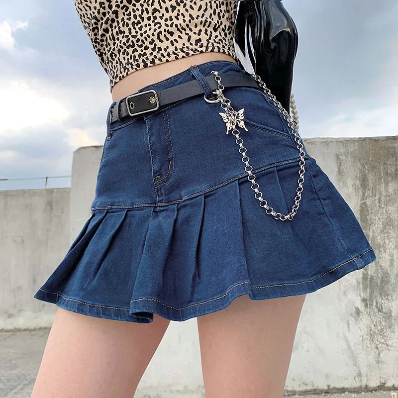 Retro Revival Denim Skirt