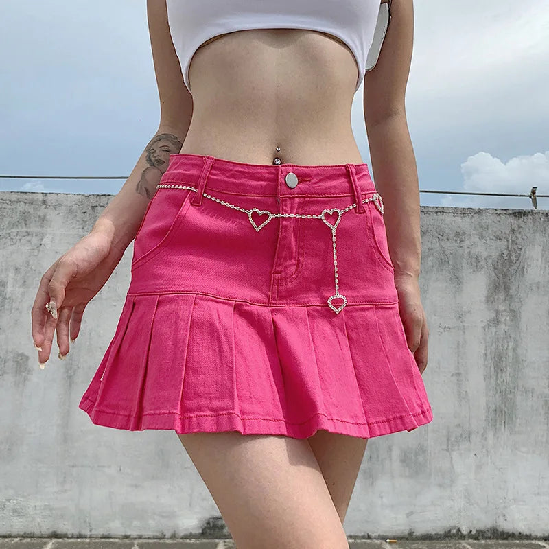 Retro Revival Denim Skirt