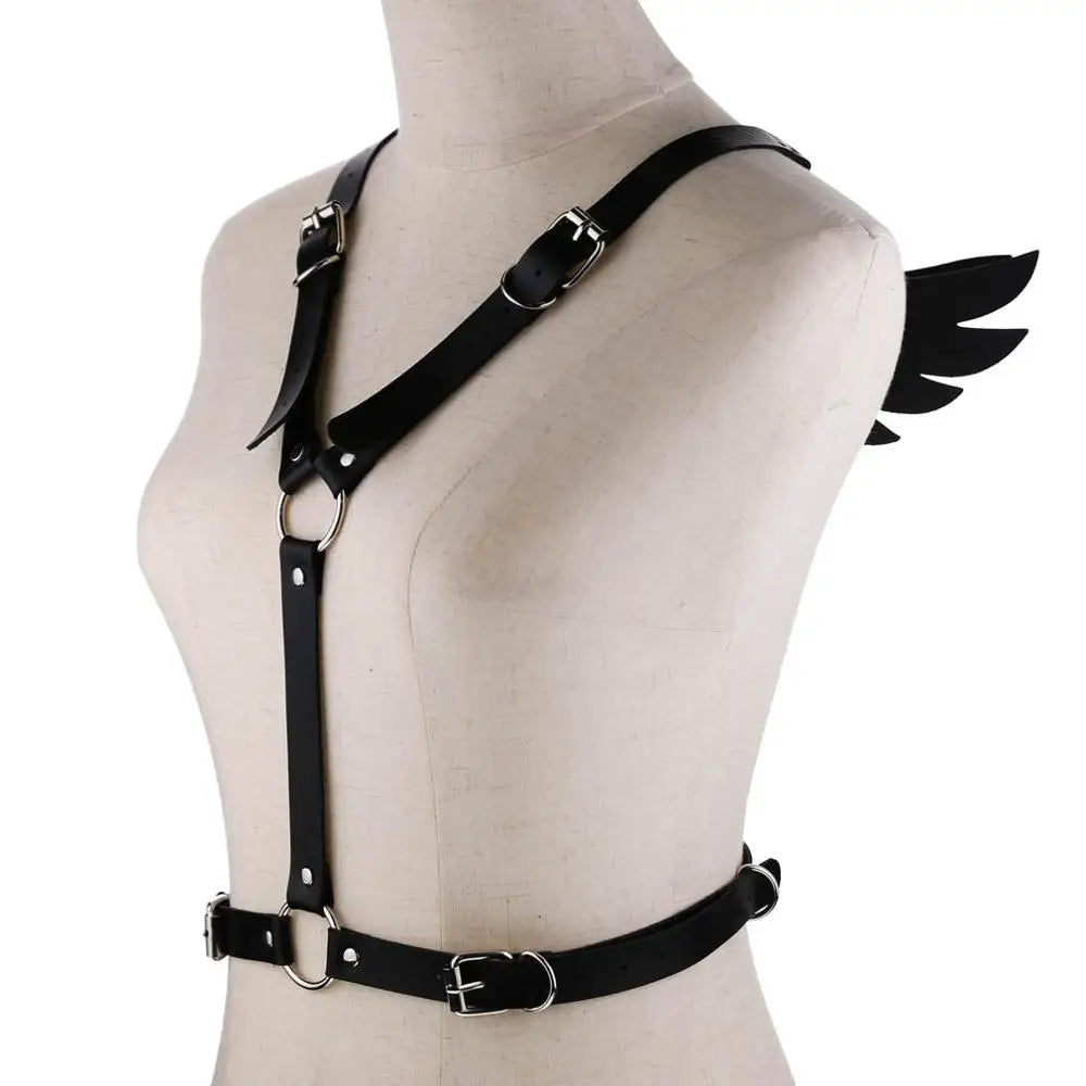 Faux Leather Wing Harness