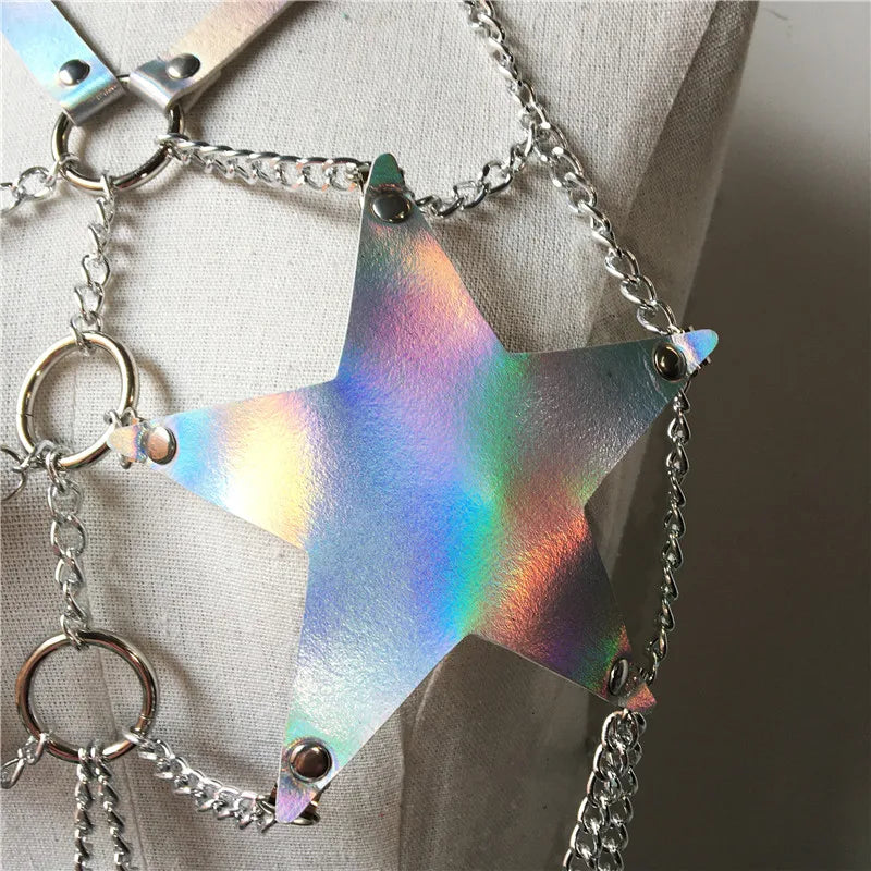 Holographic Chainmail Top