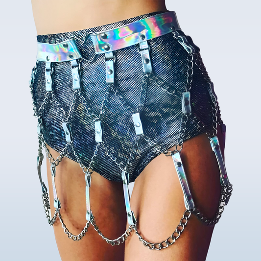 Holographic-Chainmail-Skirt