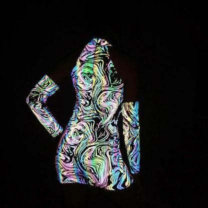 Midnight Swirl Illuminated Dress
