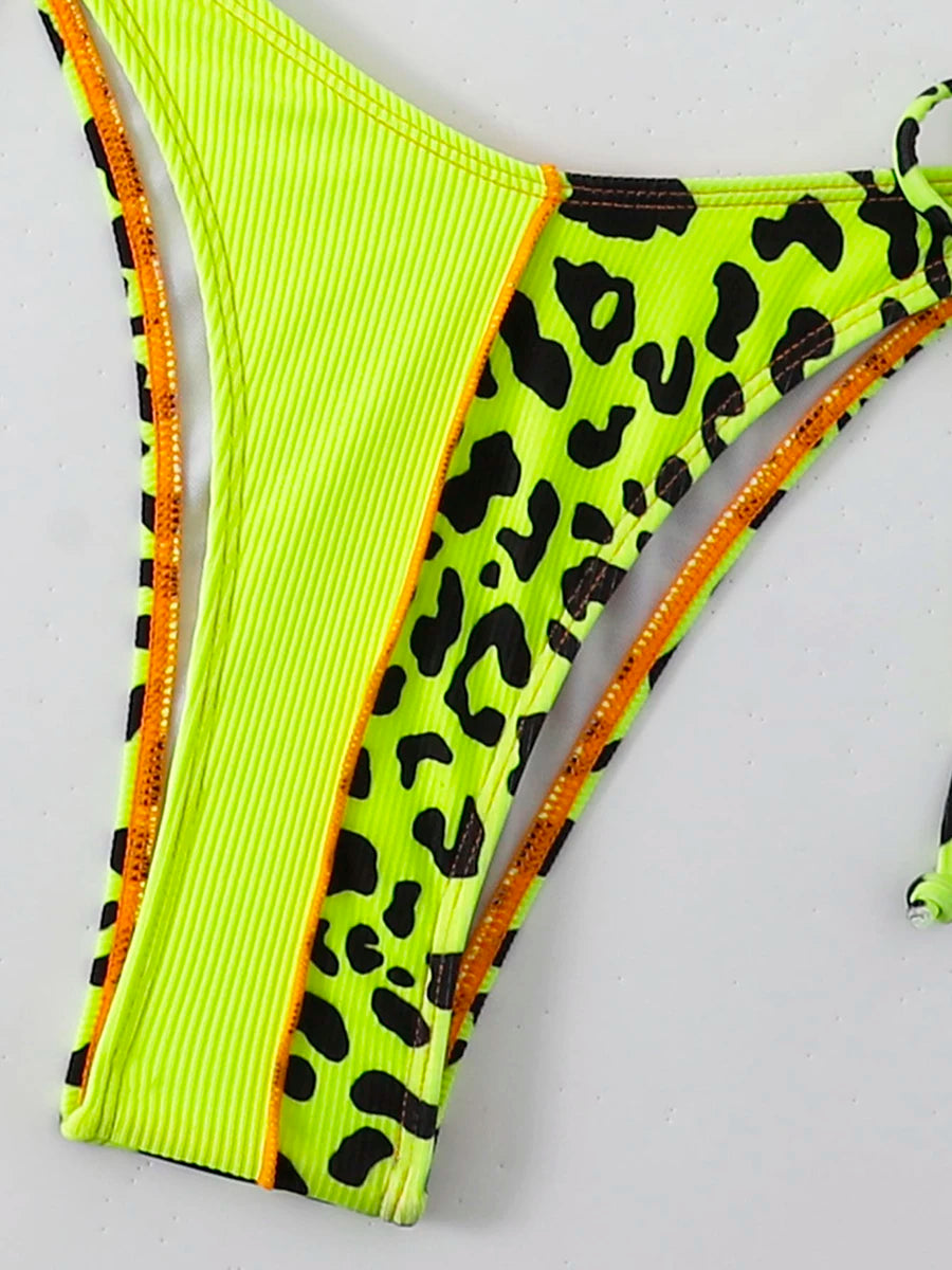 Neon Leopard Splash – Swim & Style Combo