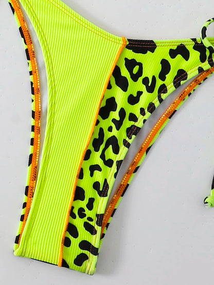 Neon Leopard Splash – Swim & Style Combo