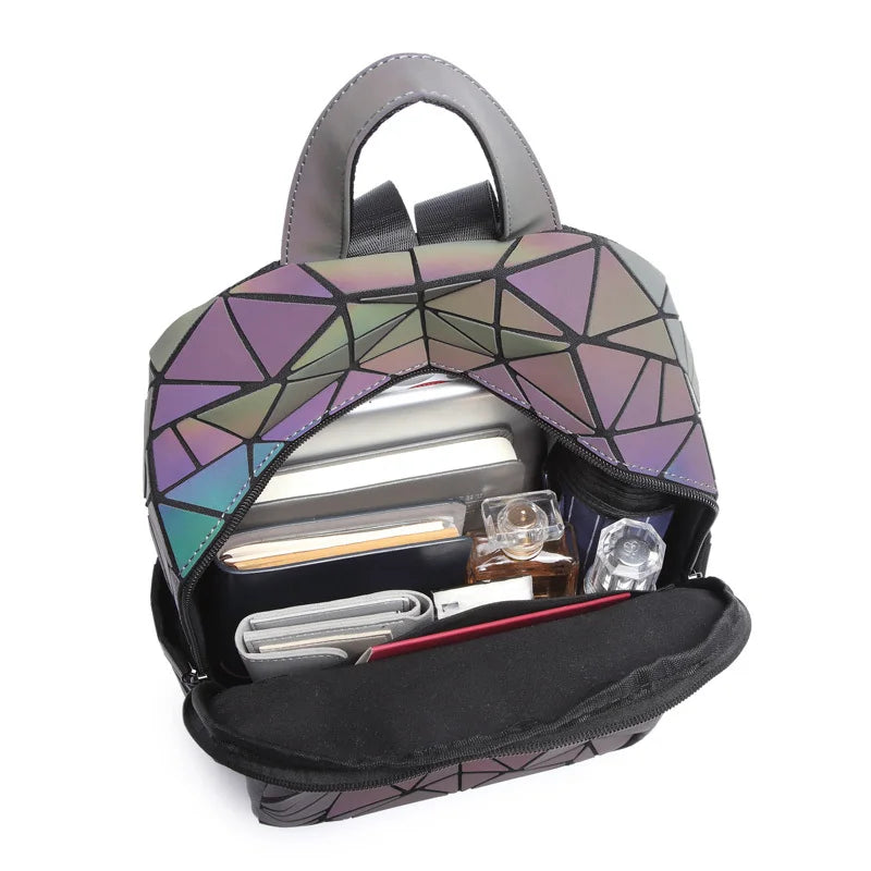 Luminous Geometric Rave Backpack