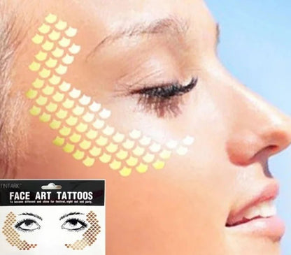 Celestial Charm Face Art Tattoos - MyLittleRave.com