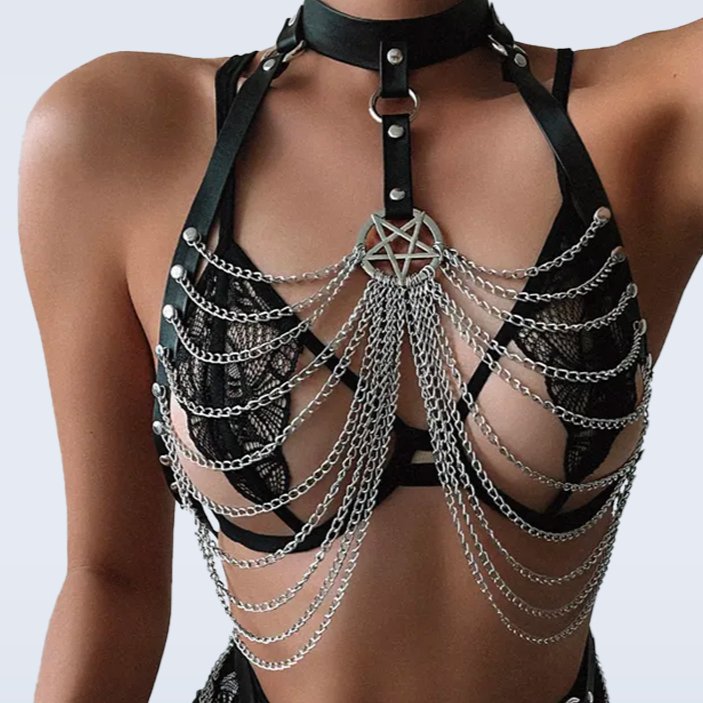 Chain Drape Harness Top - MyLittleRave.com