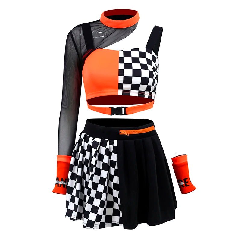 Checkered Edge Asymmetrical Set - MyLittleRave.com